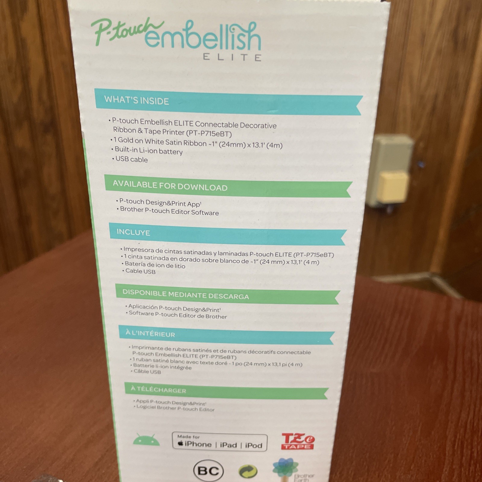 Brother P-touch Embellish ELITE Craft Printer for Ribbon + Labels – PT-P715eBT