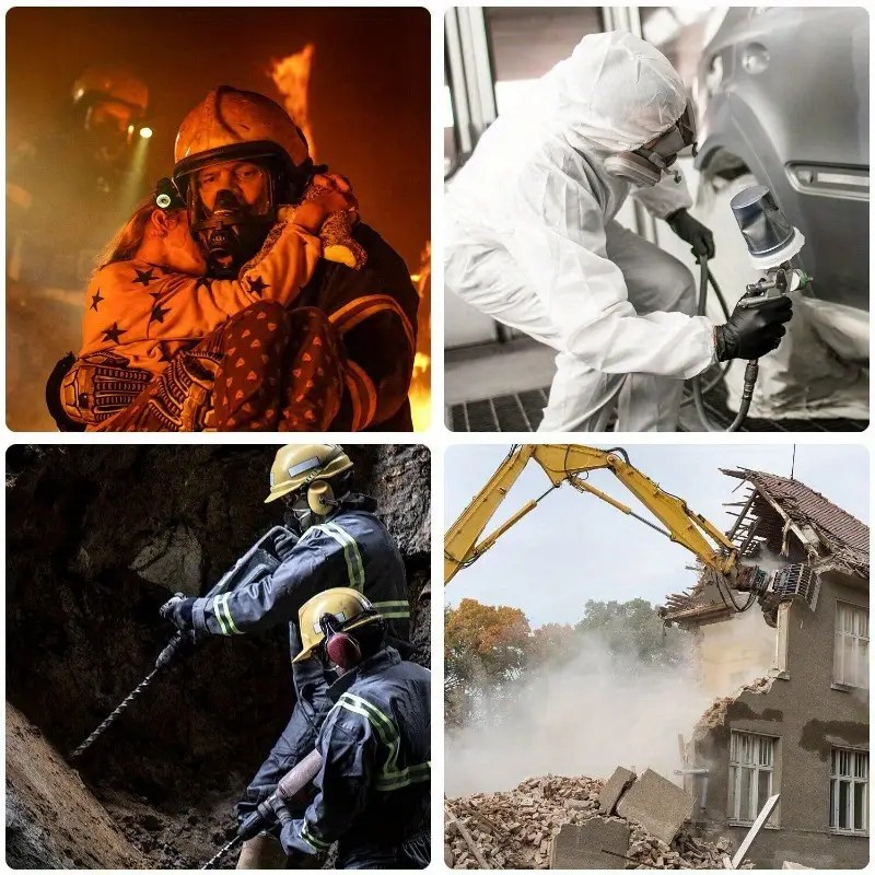 7in1 Half Face Gas Mask 6200 Respirator Safety Protect Painters Respirator