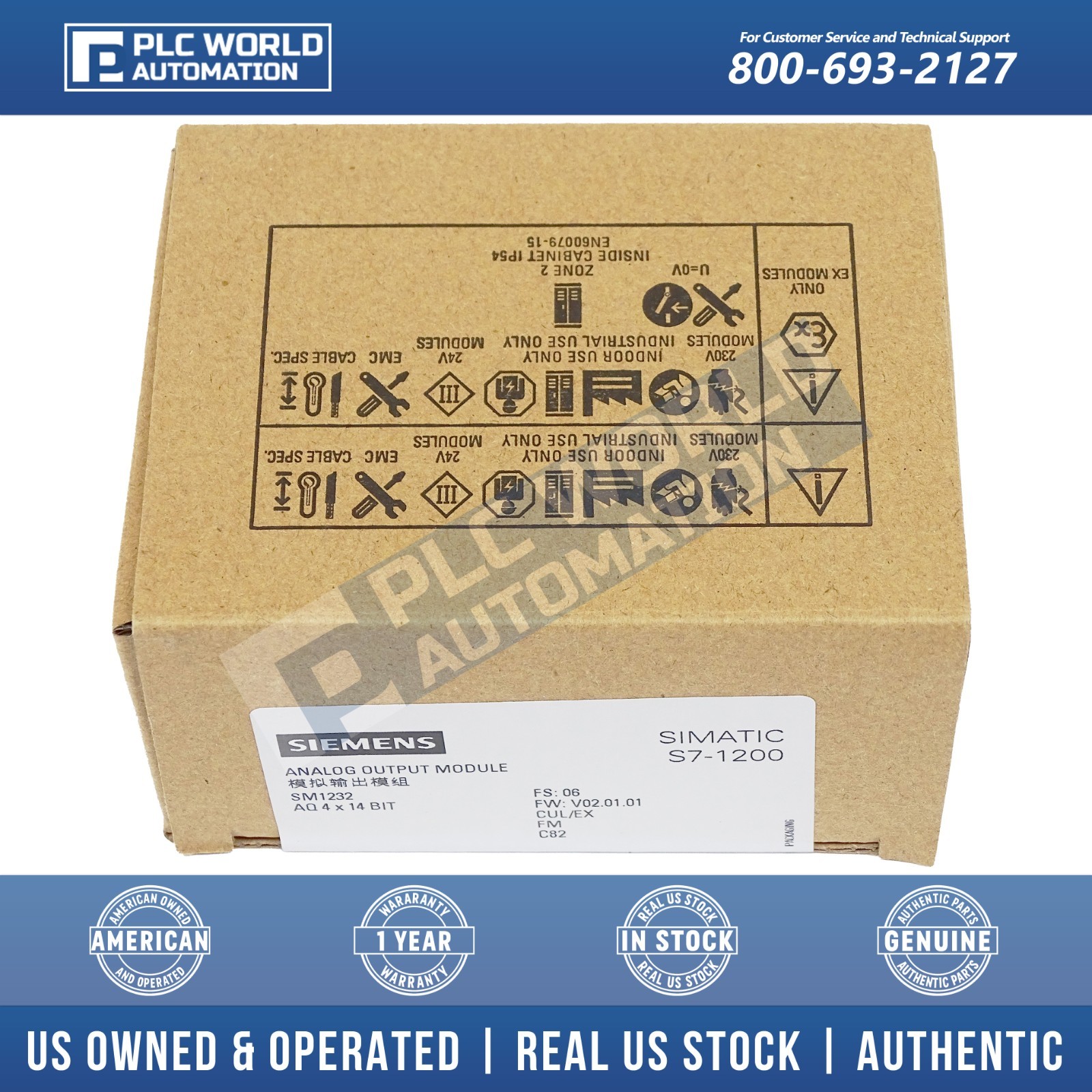 Siemens 6ES7232-4HD32-0XB0 S7-1200 SM1232 Analog Output Module, New Sealed