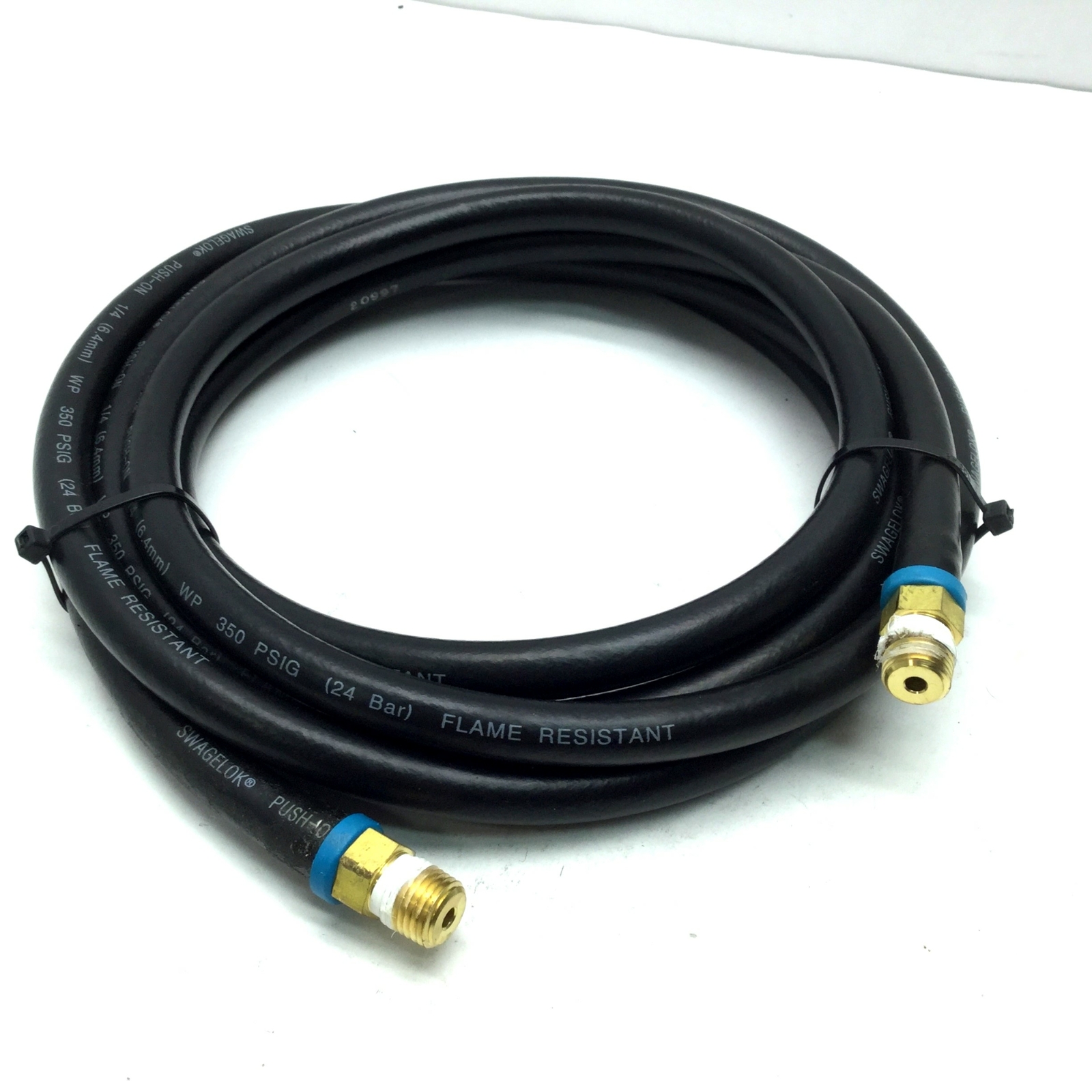 Swagelok Flame Resistant Push-On Hose 1/4″ 6.4mm WP 350 PSIG (24 Bar), 12′ Long