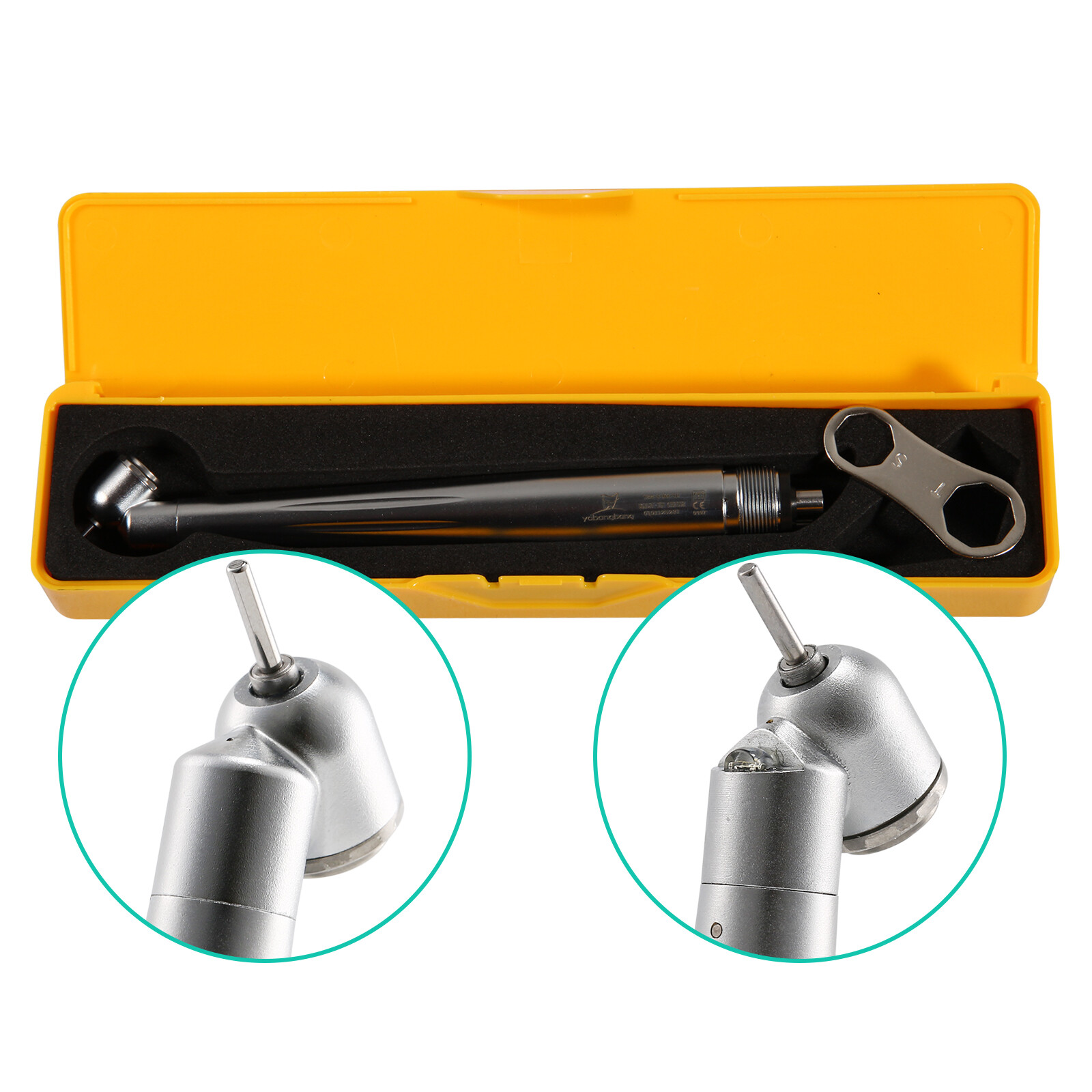 NSK Style Dental 45 Degree Surgical High Speed Handpiece Push Button (LED) 4Hole
