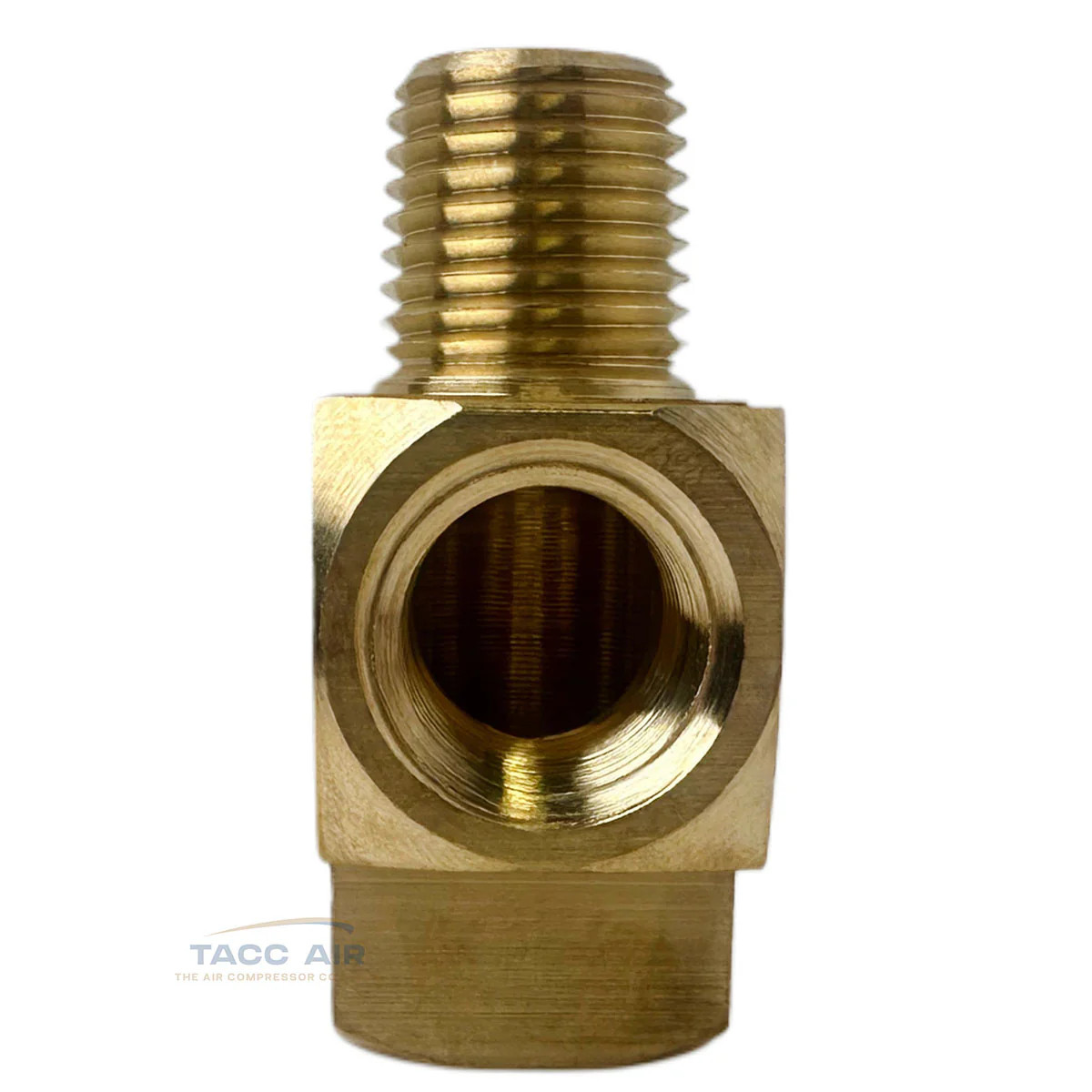 2 Pack 1/4″ NPT Solid Brass Branch Tee Fitting 3 Way W/ 2 Female & 1 Male Thread