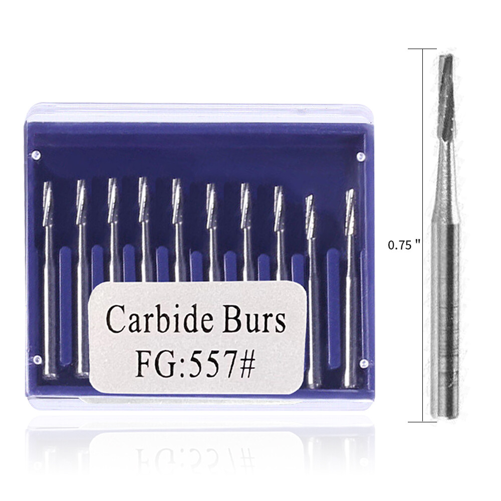 10pcs/1Pack Dental Tungsten Carbide Drill Burs FG Bur for High Handpiece XZS