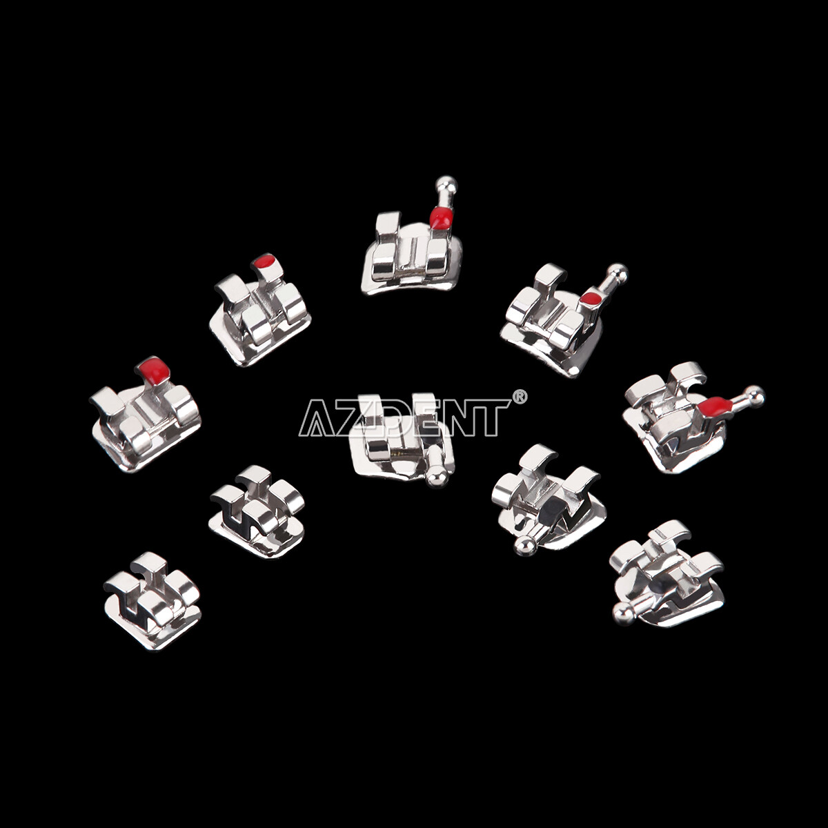 50X Dental Orthodontic Brackets Braces Mini Standard Roth MBT .018 .022 AZDENT