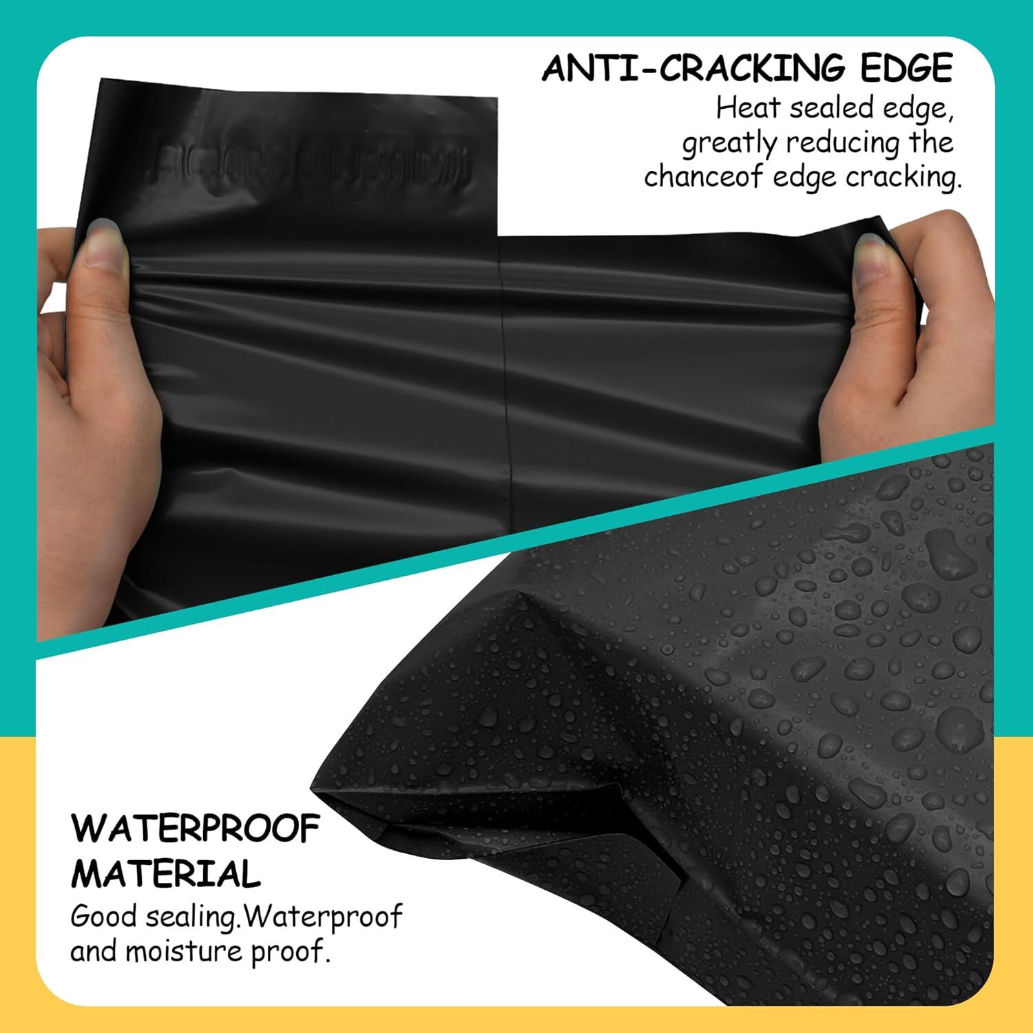 100PCS Poly Mailer 10×13″ Self-adhesive Plastic Shipping Mailing Bags Muti-color