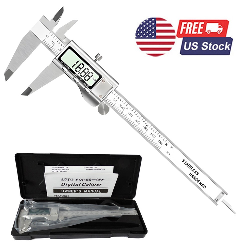 6″ 150mm Digital Caliper Micrometer LCD Gauge Vernier Electronic Measuring Tool