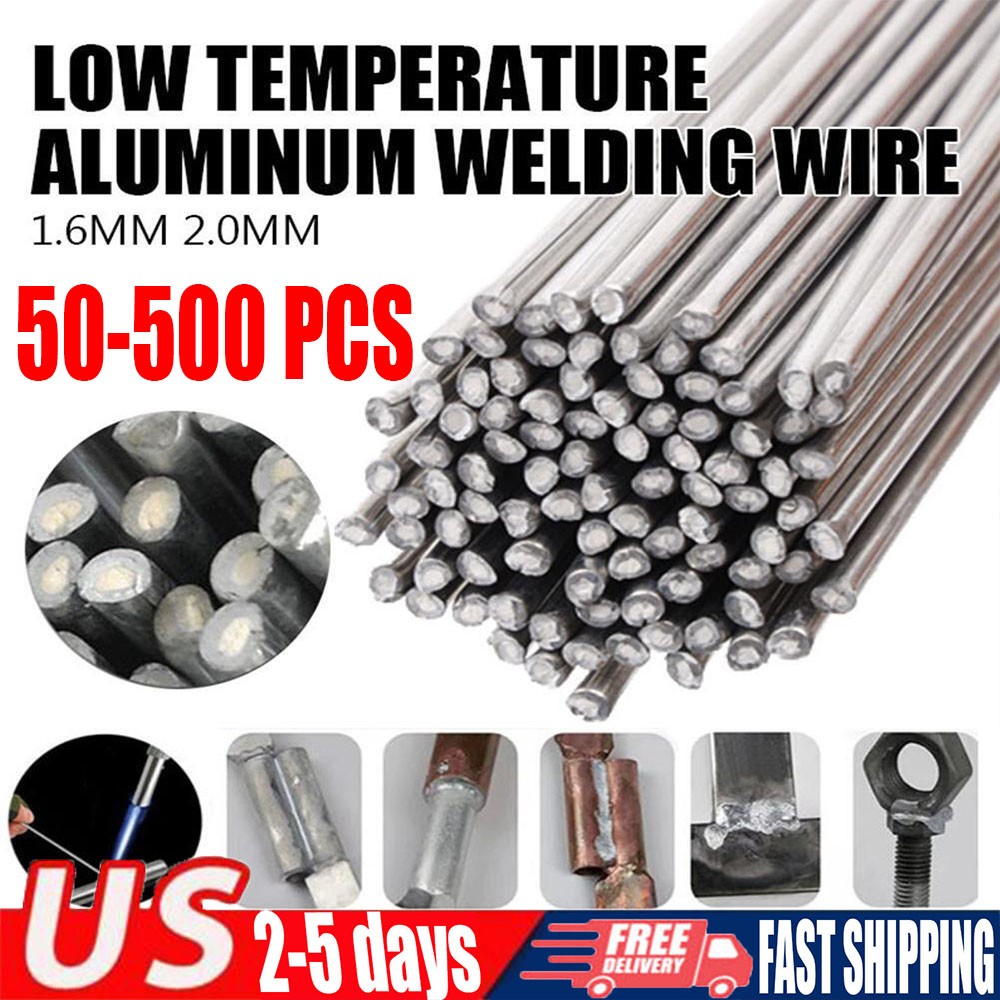 500PCS Easy Melt Welding Rods Low Temperature Aluminum Wire Brazing 1.6mm*500mm