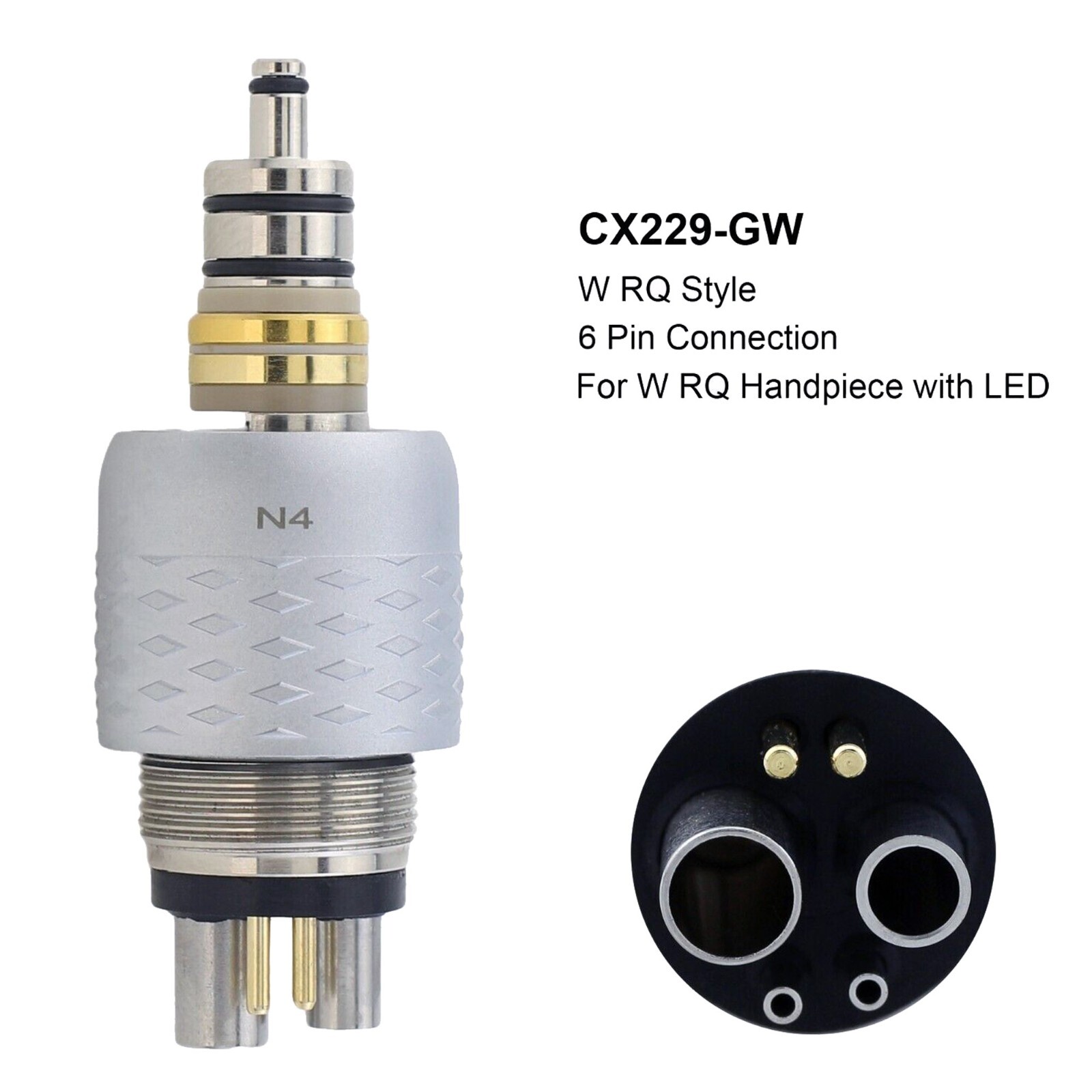 COXO Dental Fiber Optic Turbine High Speed Handpiece For Kavo NSK Coupler 4 6H