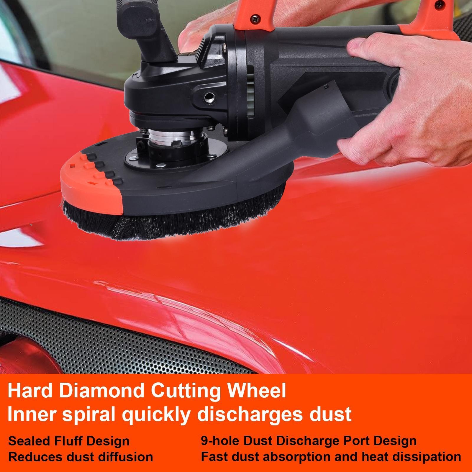 1800W Concrete Surface Grinder, Angle Grinder Kit Floor Grinder