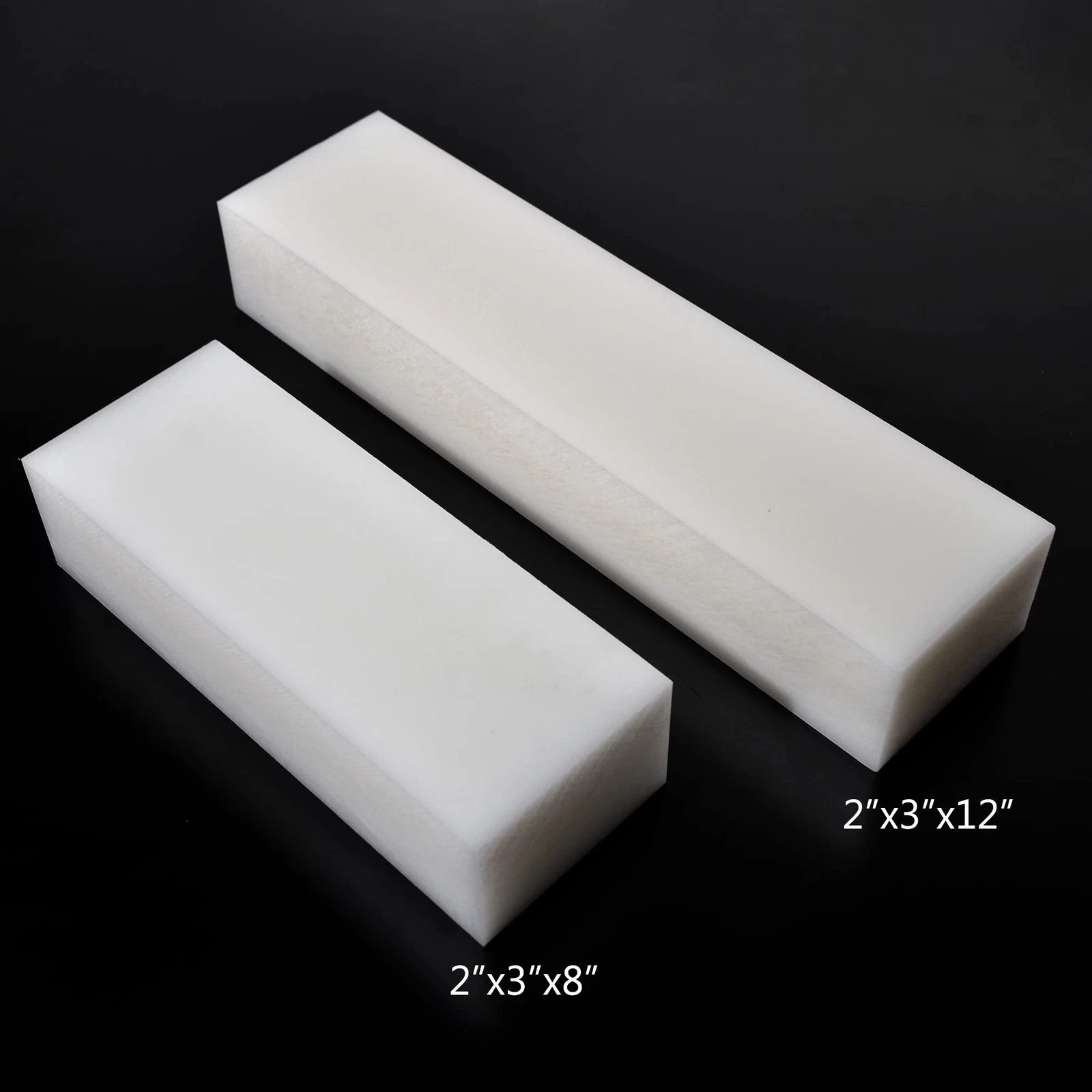 HDPE Block WhitePE Polyethylene Rectangular Solid Plastic Tapping（2″ x 12″ x 3″）
