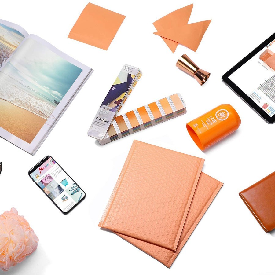 100 #0 6×10 Peach Poly Bubble Envelopes Padded Shipping Mailers 6″x10″