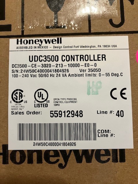 DC3500-CE-3020-213-10000-E0-0 Honeywell UDC3500 Controller