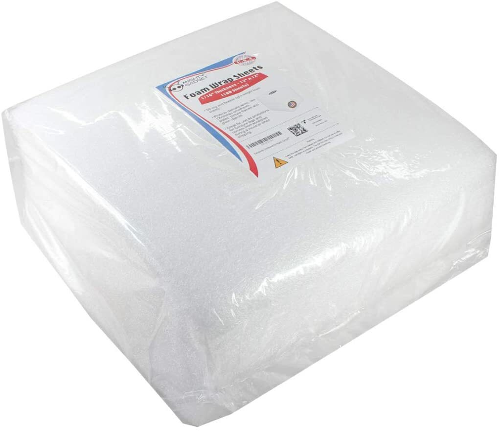 100 Foam Wrap Cushioning Sheets 12x12x1/16 packing materials for fragile items
