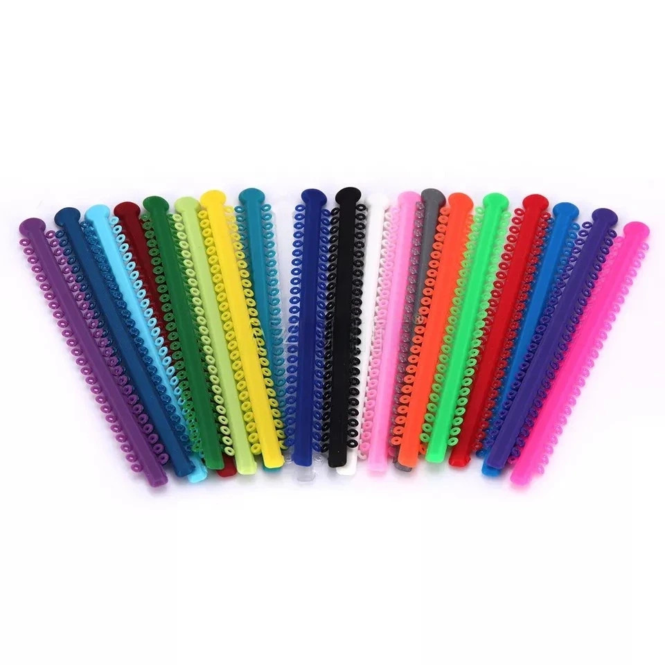 1000 Pcs Dental Orthodontic Treatment Ligature Ties Elastic Rubber Bands O-Rings