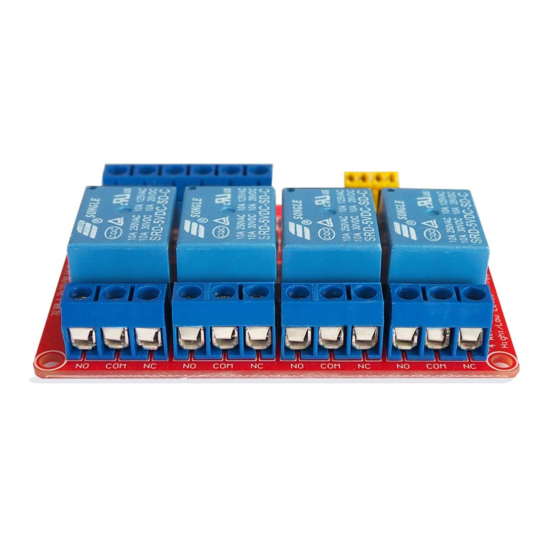 4 Channel 5V Relay Module with Optocoupler Isolation Support High and Low Lev…