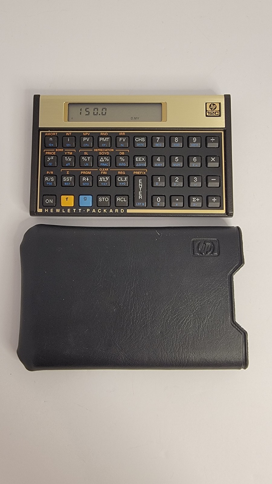 *VINTAGE* 1996 HP 12C Financial Calculator + Case, Malaysia,Tested/Works Great