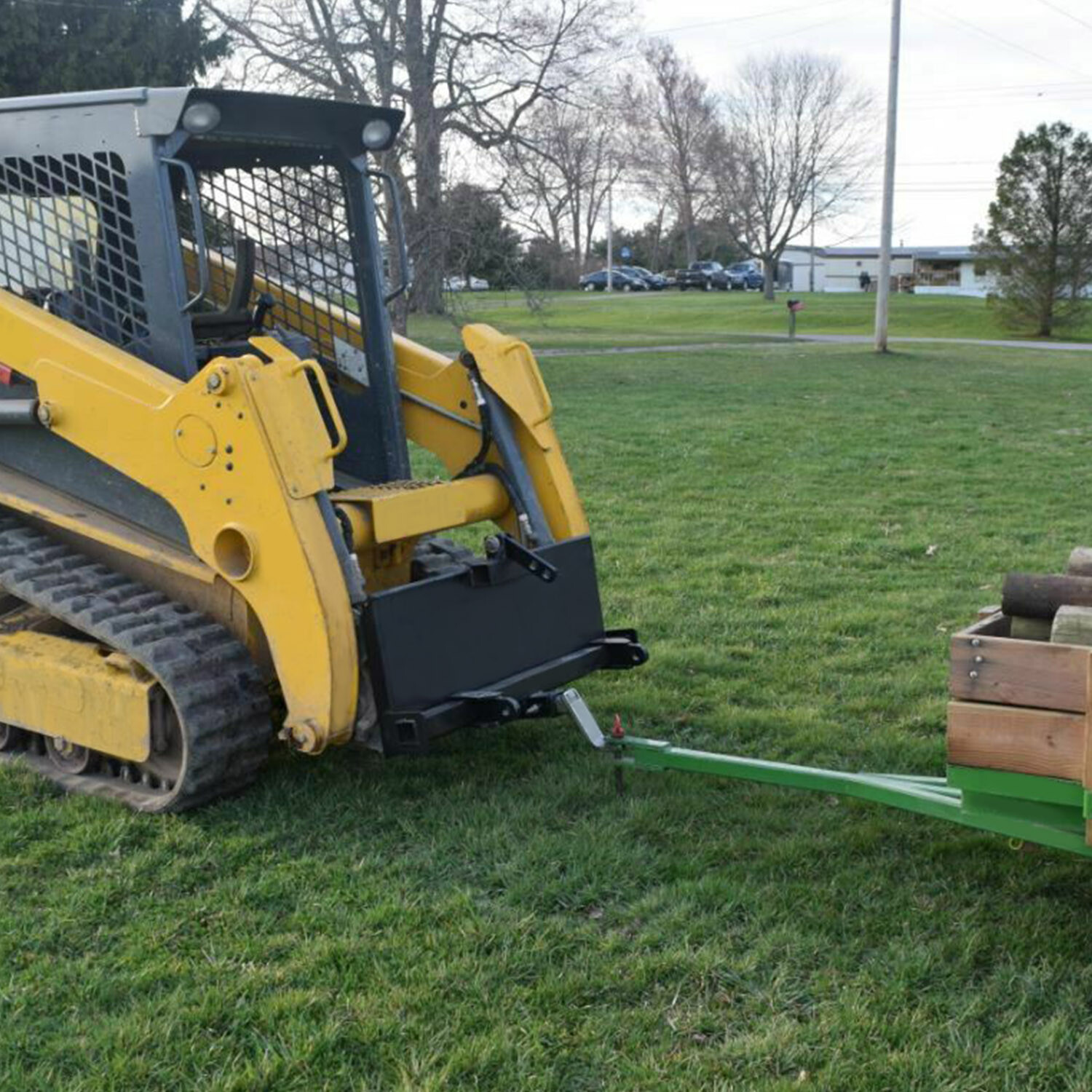 3 Point Attachment Adapter Hitch Adjustable Width Skid Steer Loader Tractor