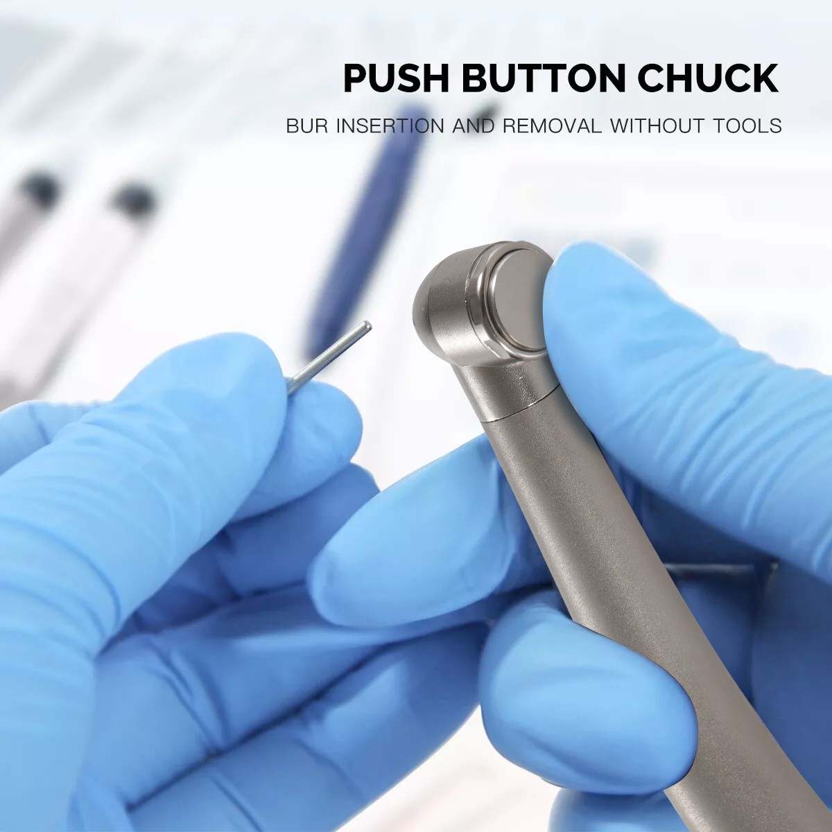 NSK Style Dental Fiber Optic High Speed Turbine Handpiece LED E-generator 4Hole