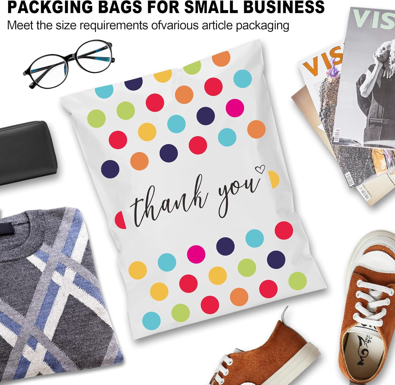 Poly Mailer 10×13 100 Pack – Shipping Bags for Clothing, Strong Thick and Self A