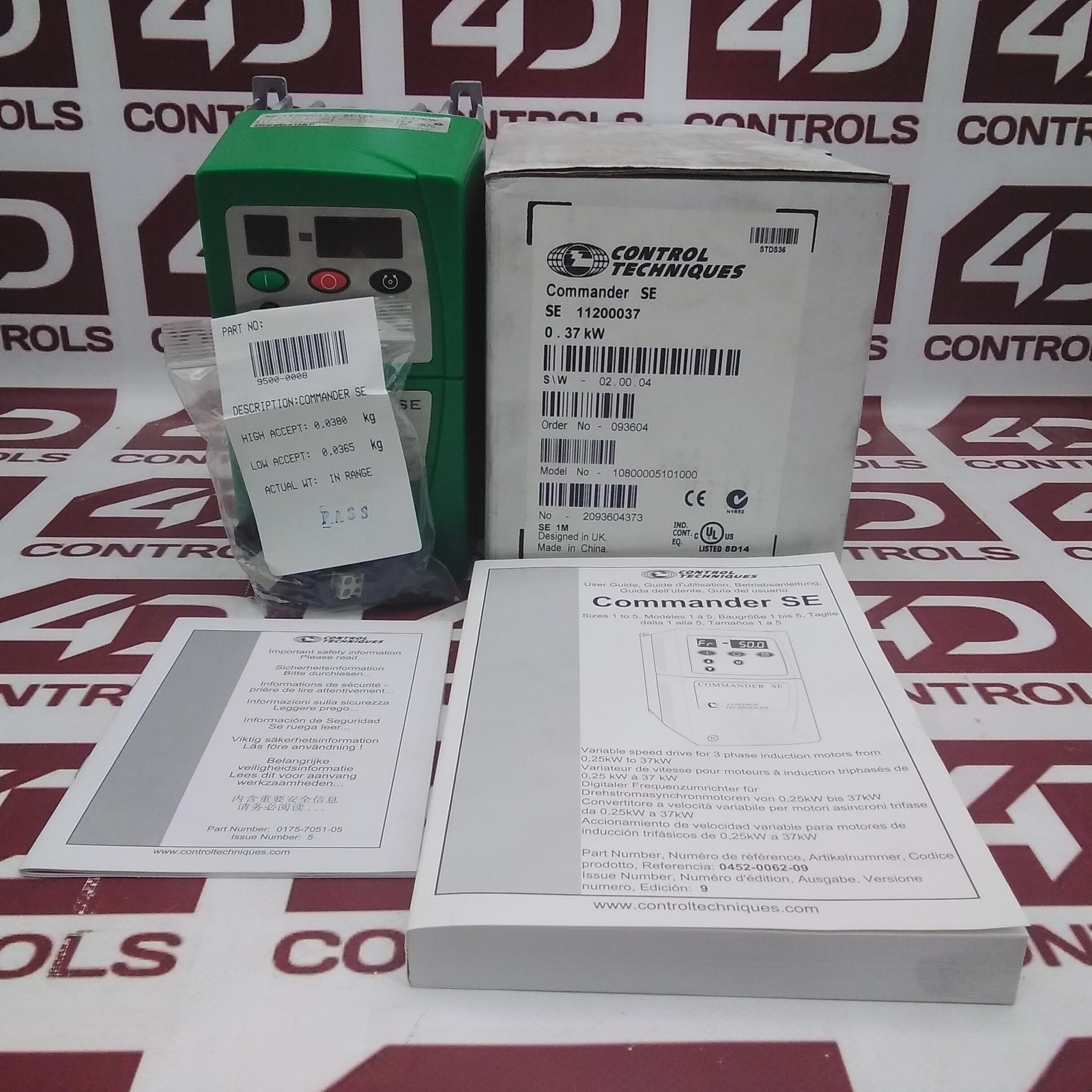 SE-11200037 | Control Techniques | Variable Speed Drive, 0.37KW, Opened