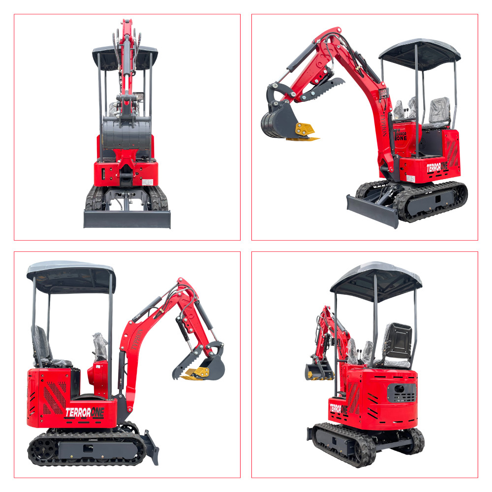 Mini Excavator TYPHON TERROR ONE STORM 1 Ton 13.5 hp B&S engine 13 Attachments