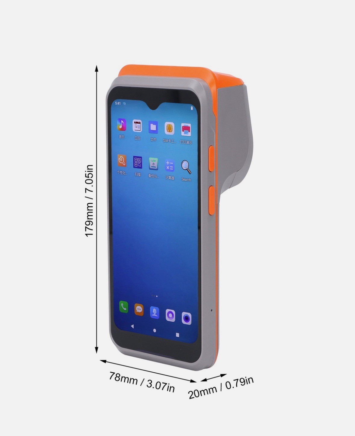 “Handheld Android POS terminal thermal printer”