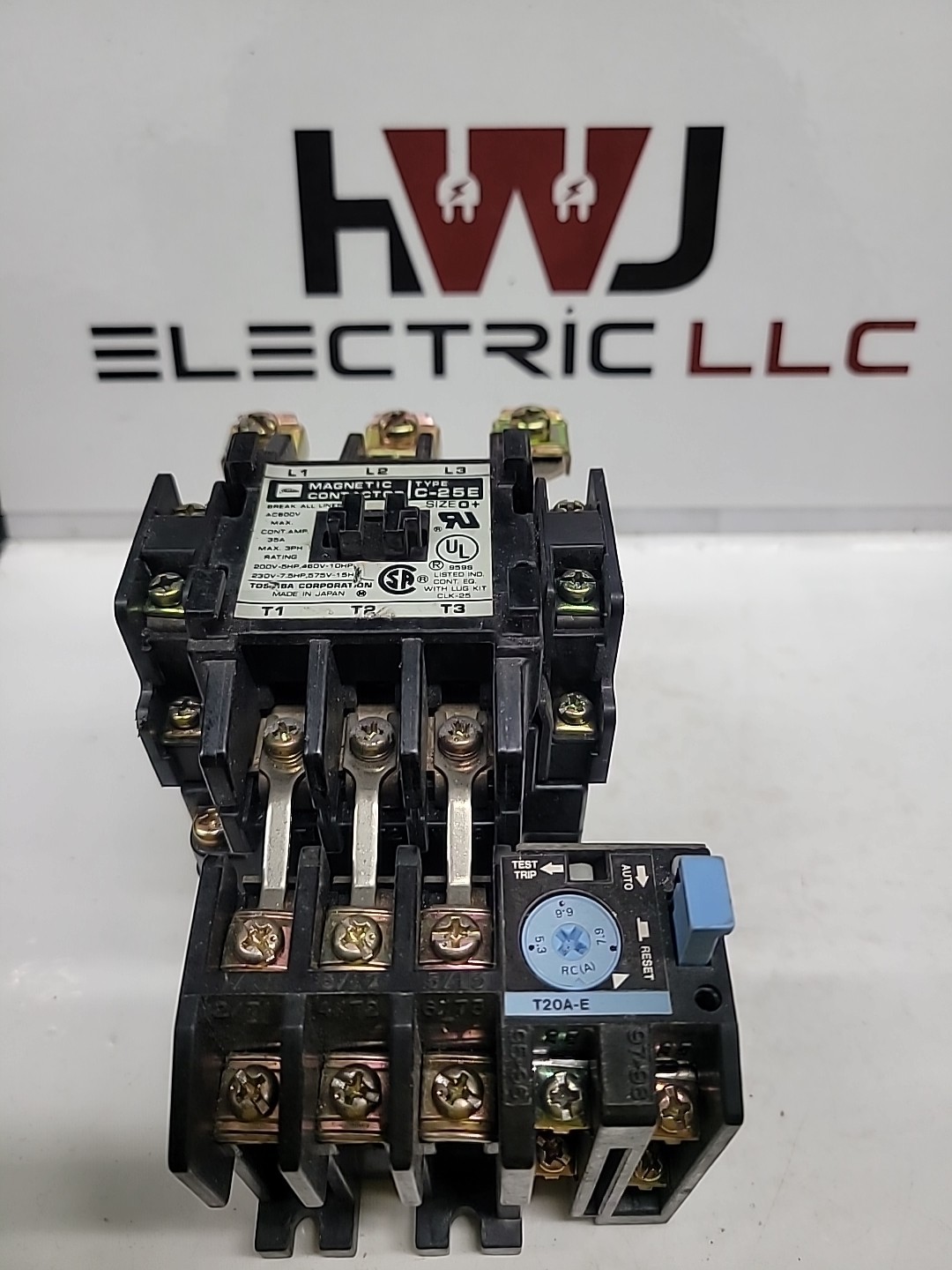 Toshiba C-25E Size 0+ 120V Coil w/(2)XS Aux Contacts & T20A-E Overload Relay
