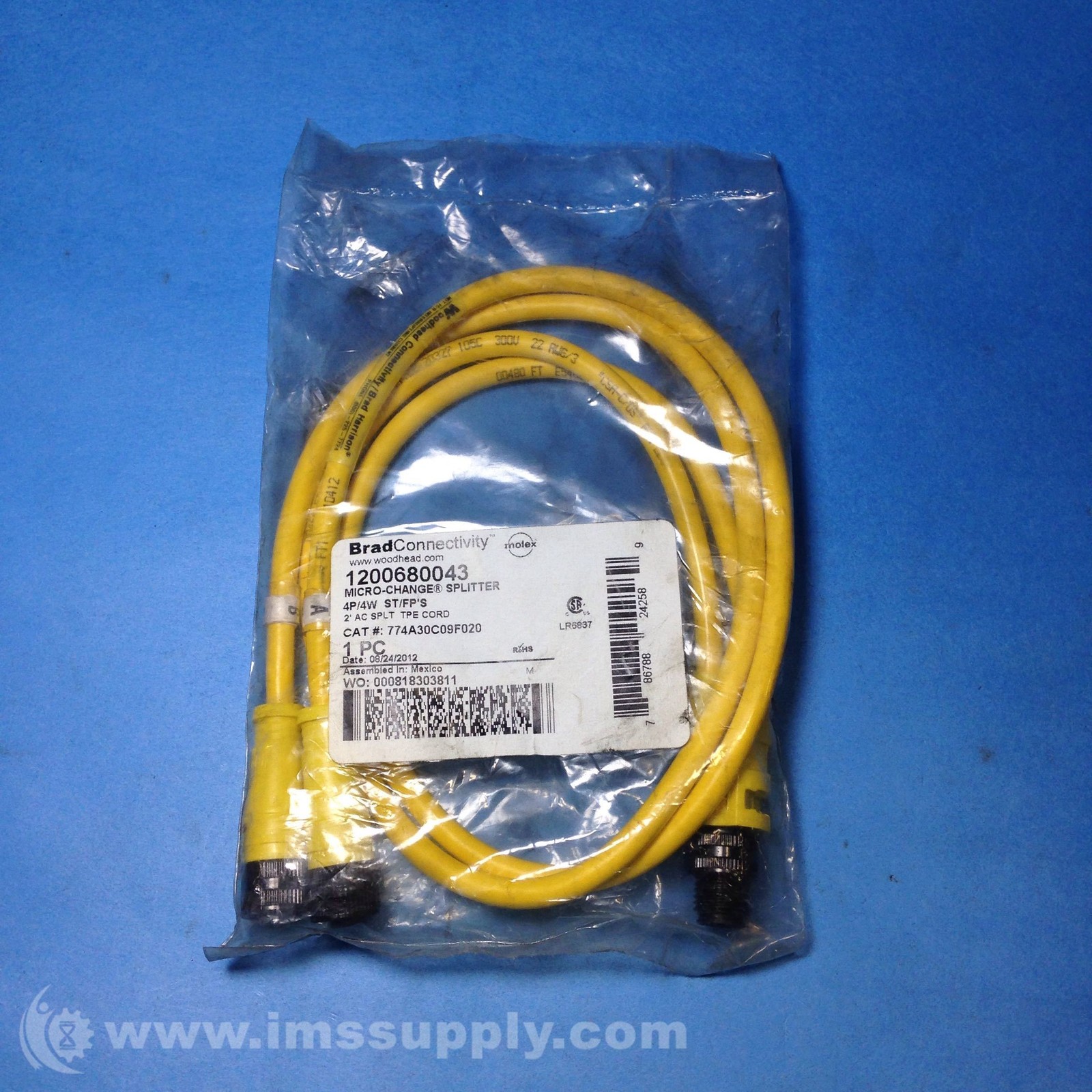 Molex 774A30C09F020 4P/4W Splitter Cable FNFP