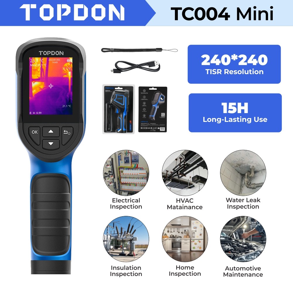 2025 TOPDON TC004 Mini Thermal Imaging Camera 240*240 IR Long Battery Life US