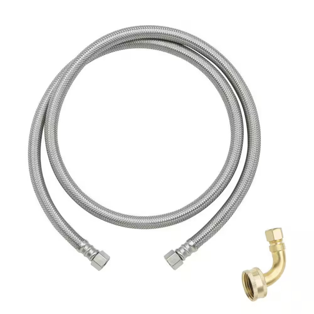 3/8 In. Comp. X 3/8 In. Comp. with 3/4 In. Garden Hose Elbow X 48 In. Braided St