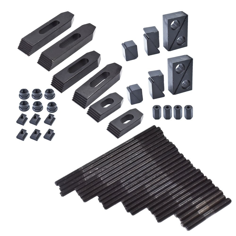 58 piece 1/2 T-Slot Clamping Kit Mill Machinist Set With 3/8-16 Studs