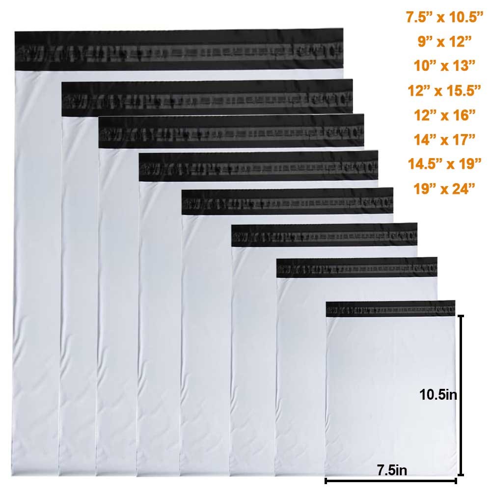 100-1000 Poly Mailers Shipping Bags 10×13 9×12 12×15.5 14×17 14.5×19 19×24 12×16