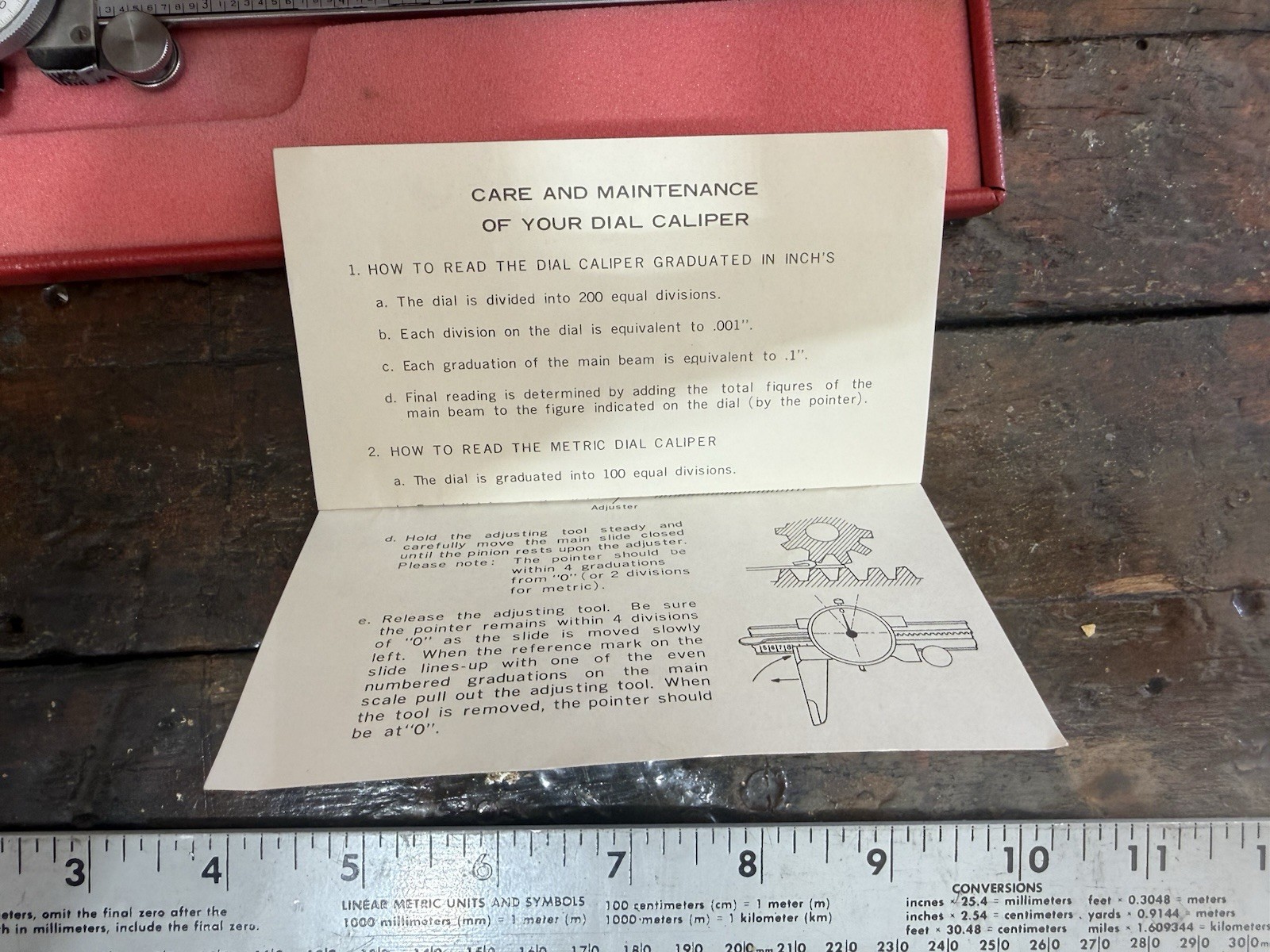 Sears Craftsman 6” Dial Caliper Made in Japan w/ Original Case Machinist