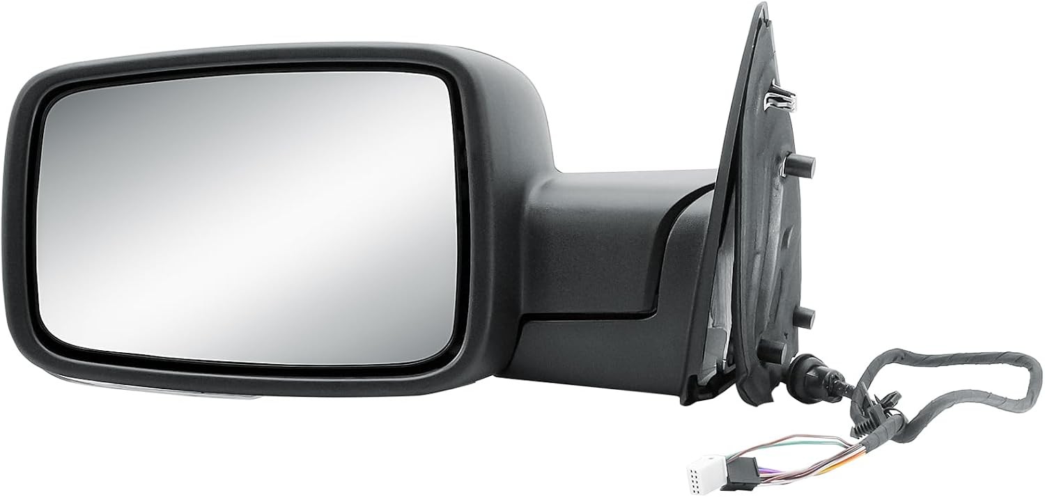 Driver Left Side Door Mirror Electric Heated Glass Power Folding Chrome Back Cov