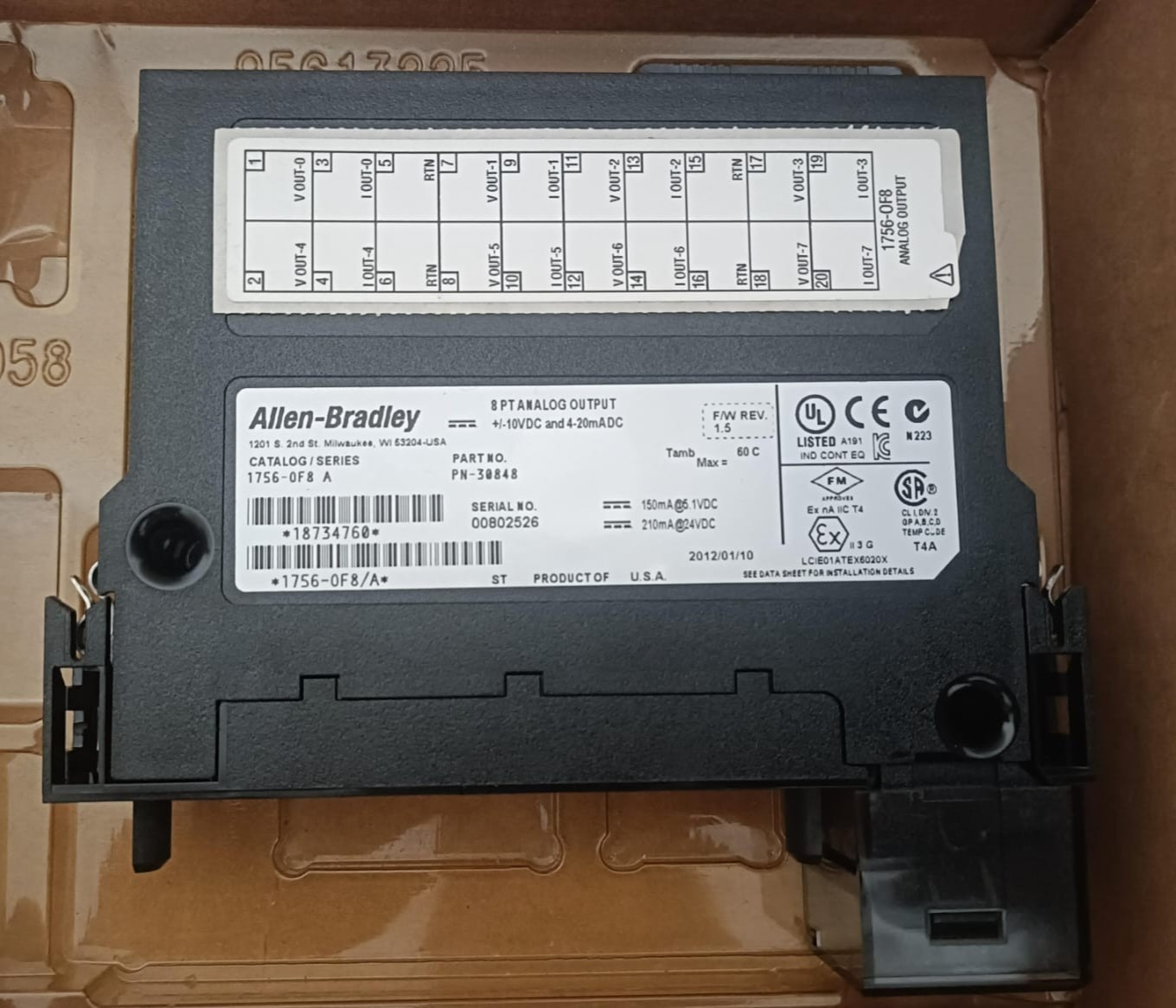 1756-OF8 Ser A ControlLogix 8 Point Analog Output Module – NEW BOX