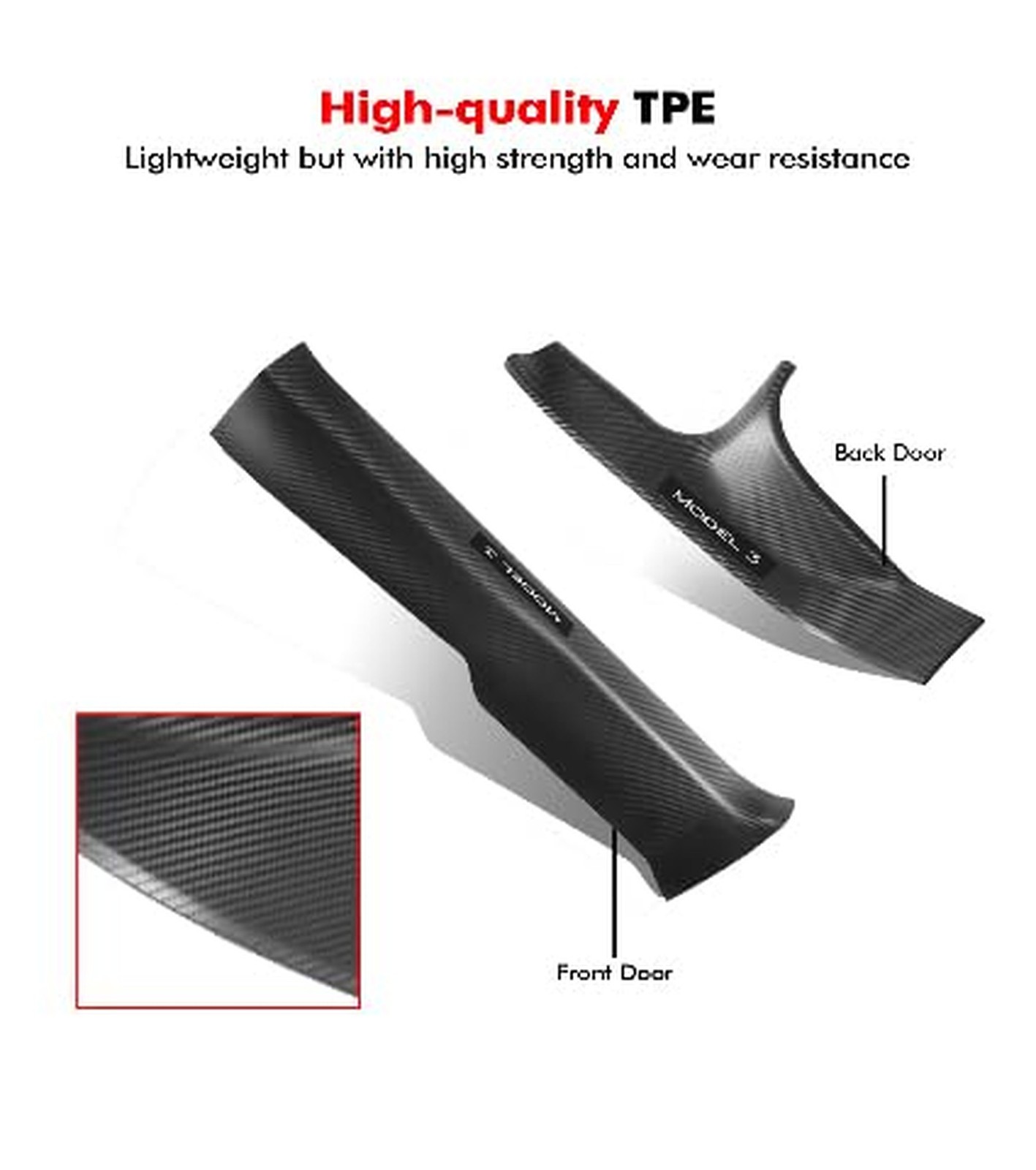 PM Auto Door Sill Trim Protector for Tesla Model 3 Highland 2023-2025 Vehicle…