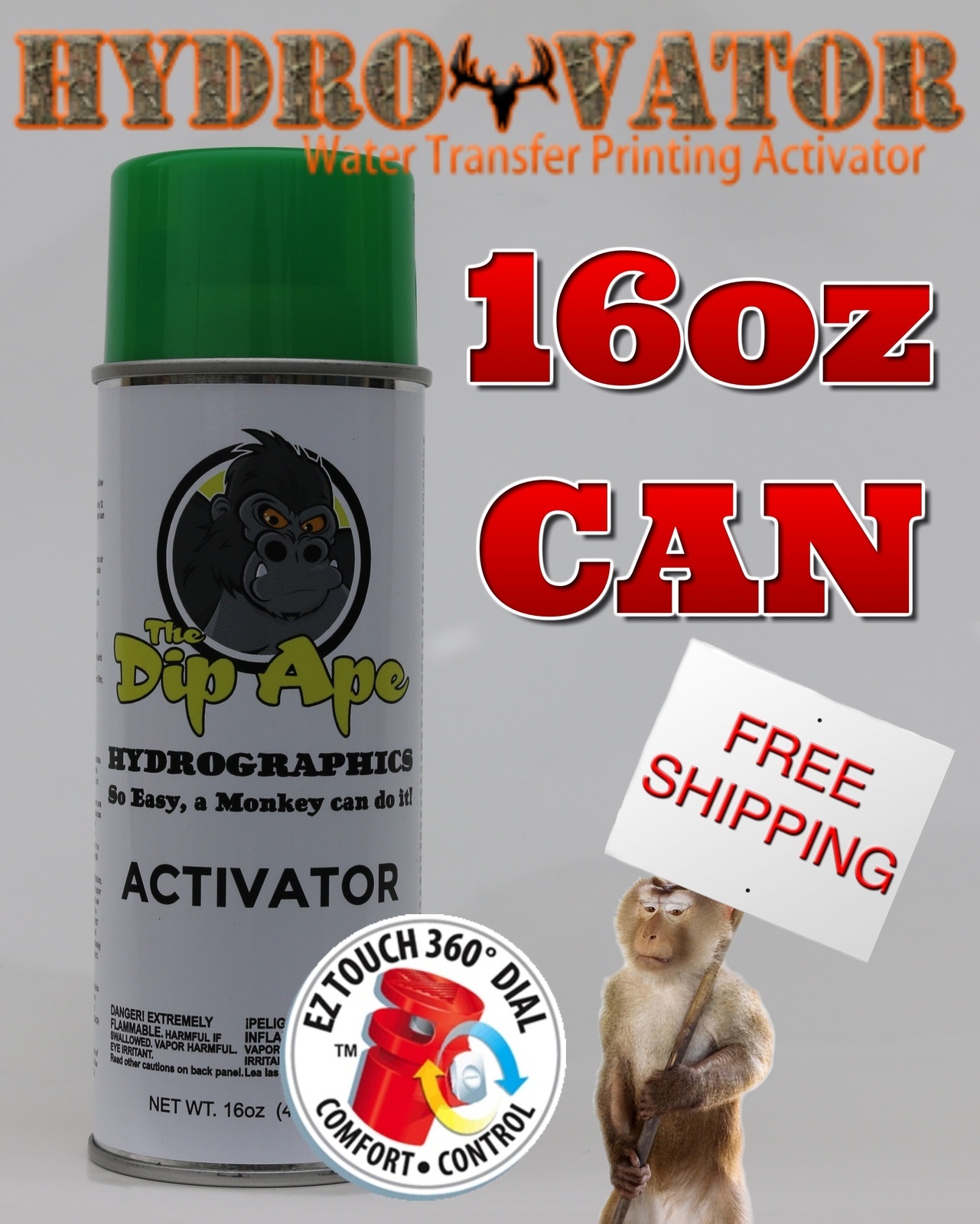 HYDROVATOR AEROSOL SPRAY CAN HYDROGRAPHICS HYDRO DIPPING ACTIVATOR FILM DIP APE