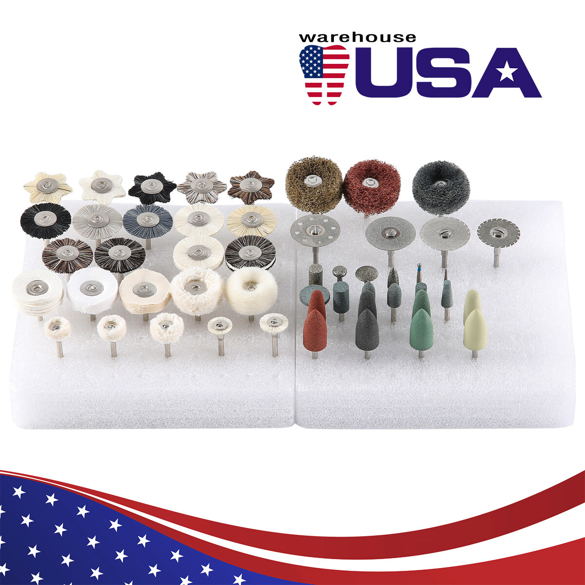 AZDENT Dental HP Polishing Burs Kit Dia.2.35mm For Composite Ceramic Polish