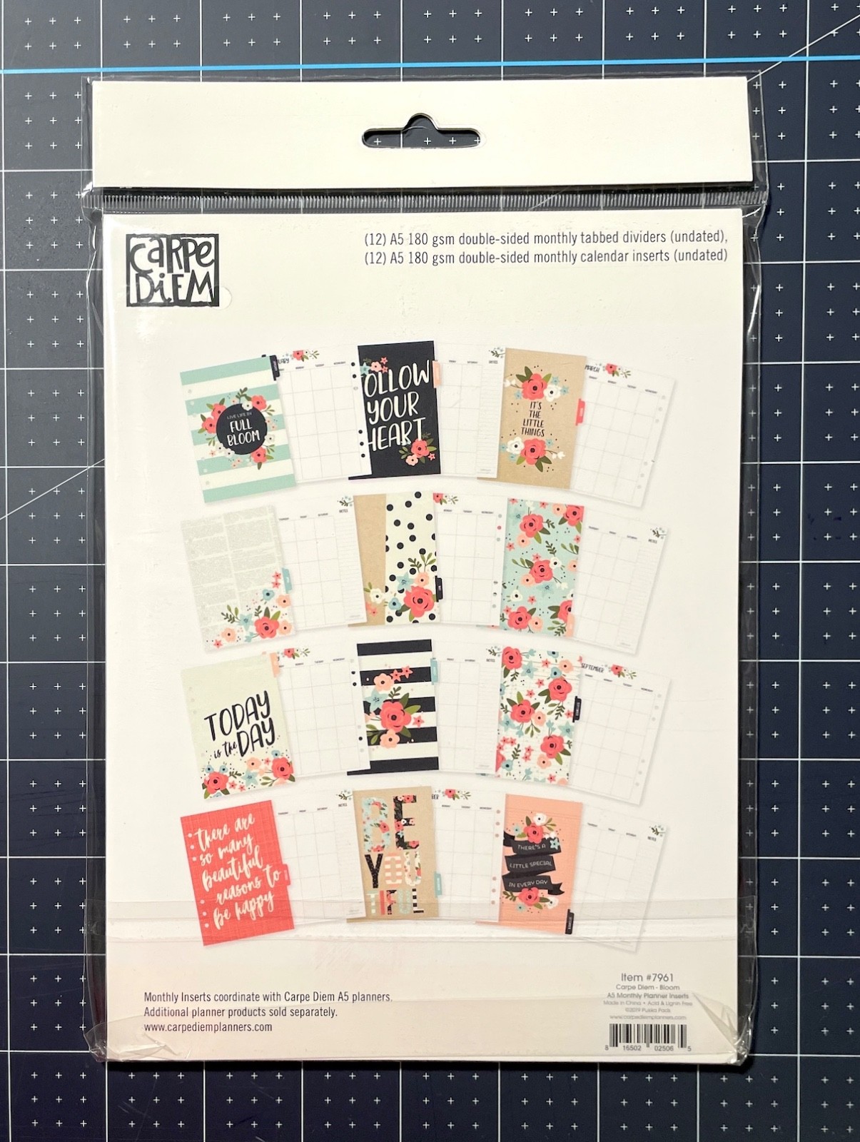 Carpe Diem Undated A5 Monthly Planner Inserts – Bloom