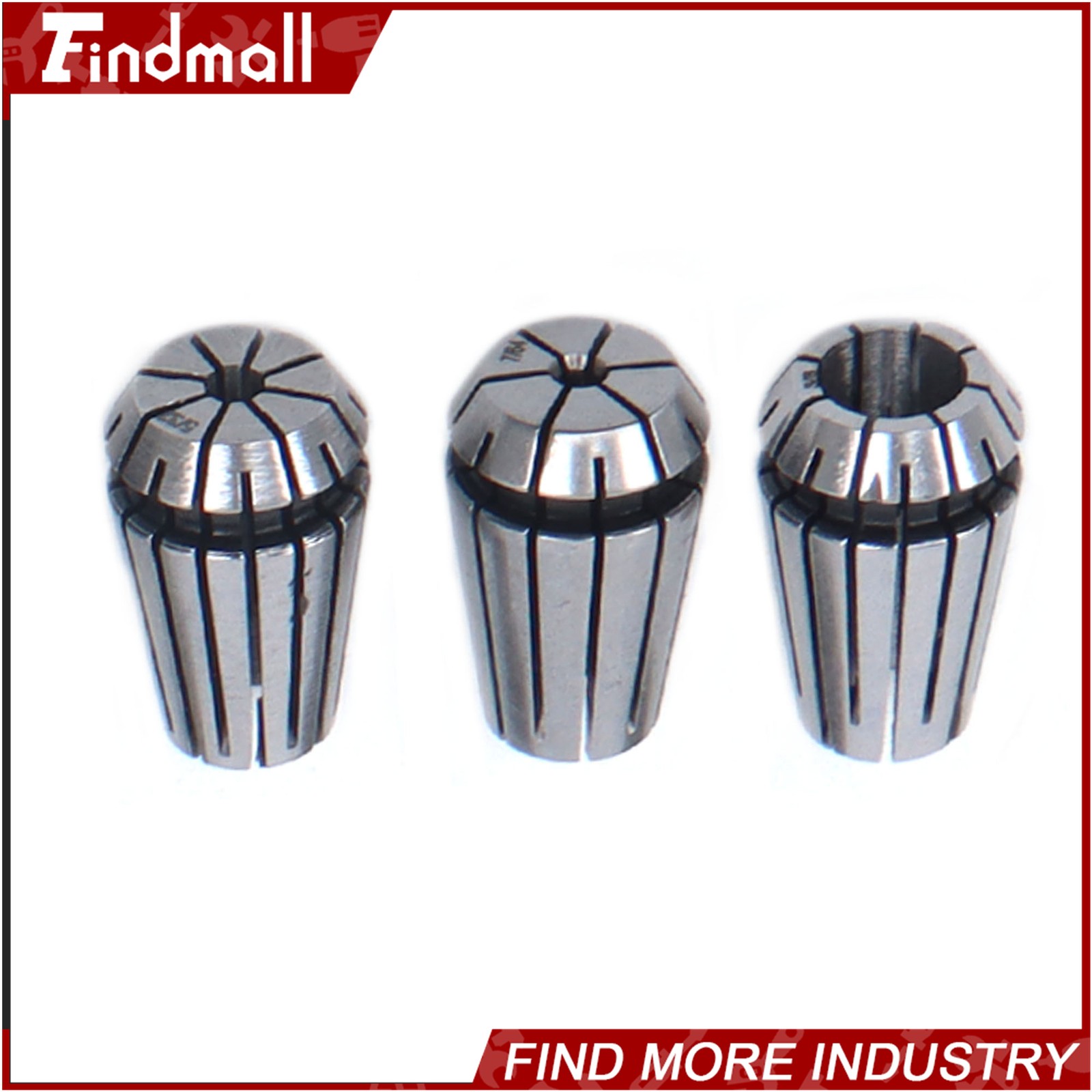 Findmall 19pcs ER16 Collet Set Complete Sizes including all 16th 32nds & 64th