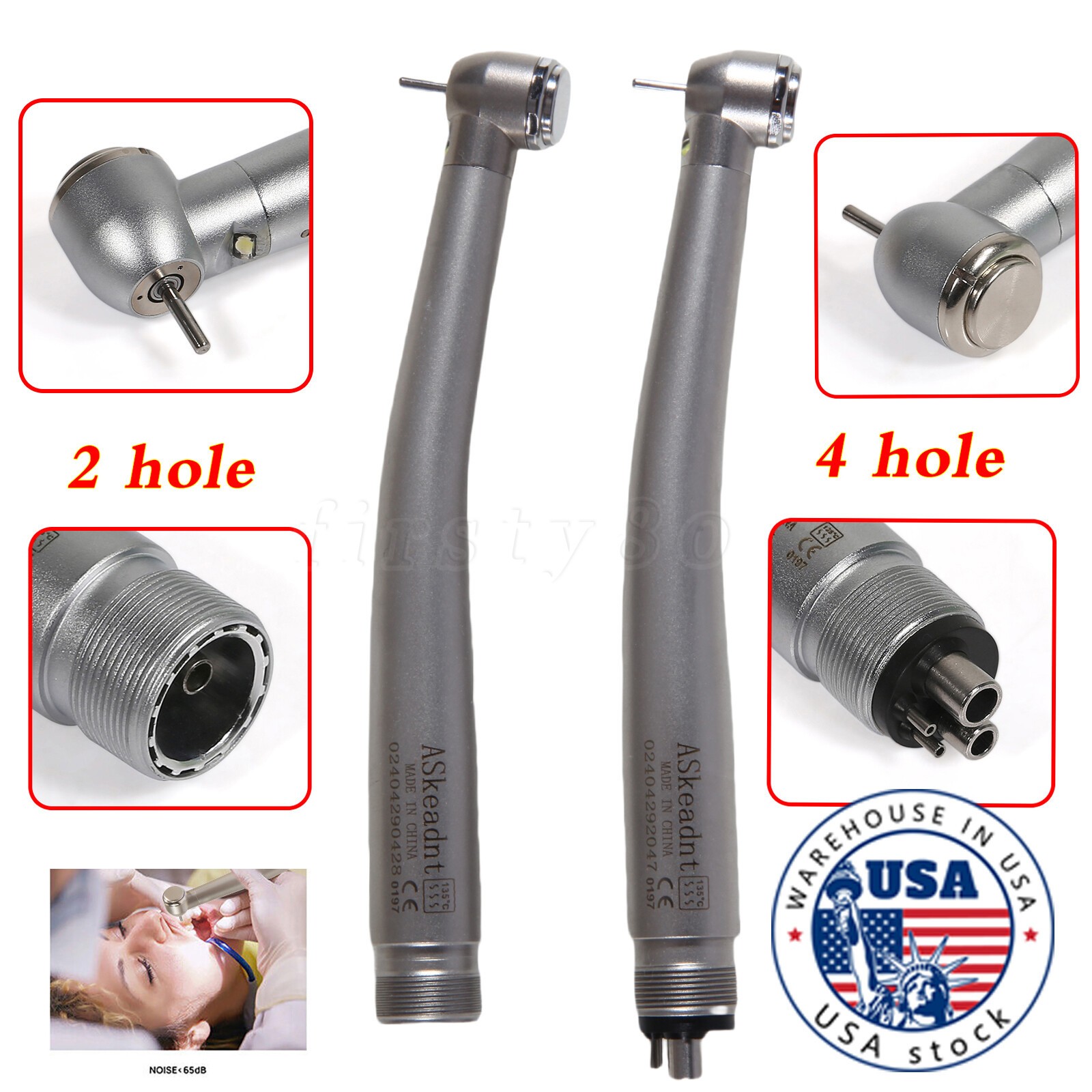 NSK Style Dental Fiber Optic LED E-generator High Speed Handpieces 4HOLE/2HOLE