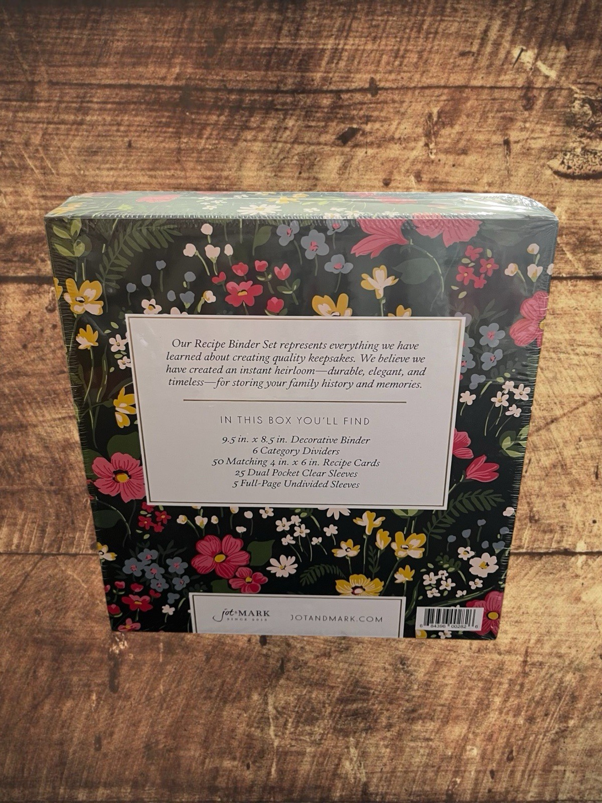 Jot & Mark Classic Recipe Binder Set Midnight Bloom