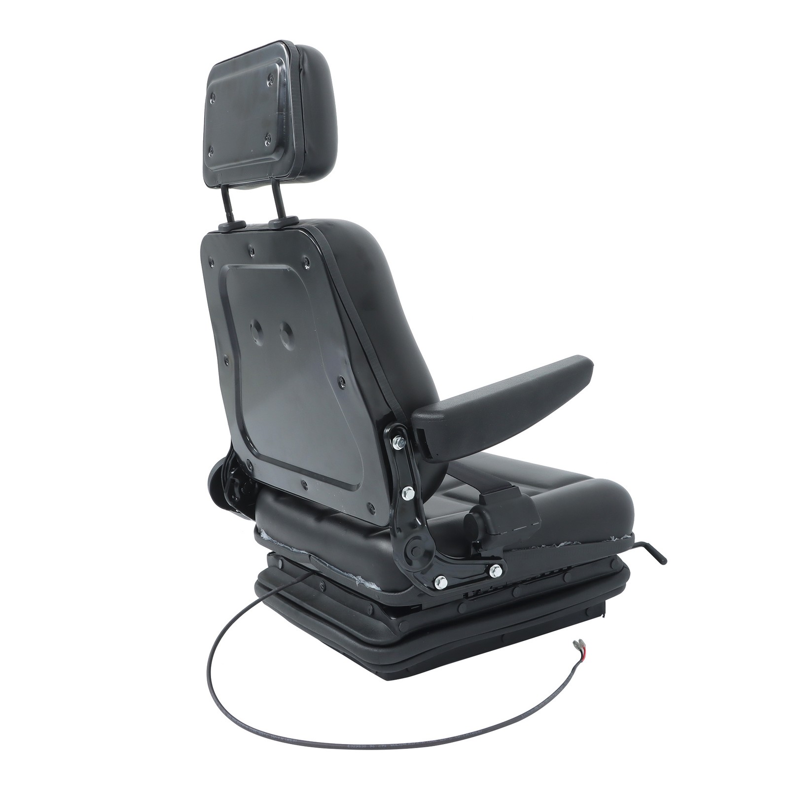 Forklift & Tractor Seat Suspension Adjustable Backrest Armrest Safety Belt