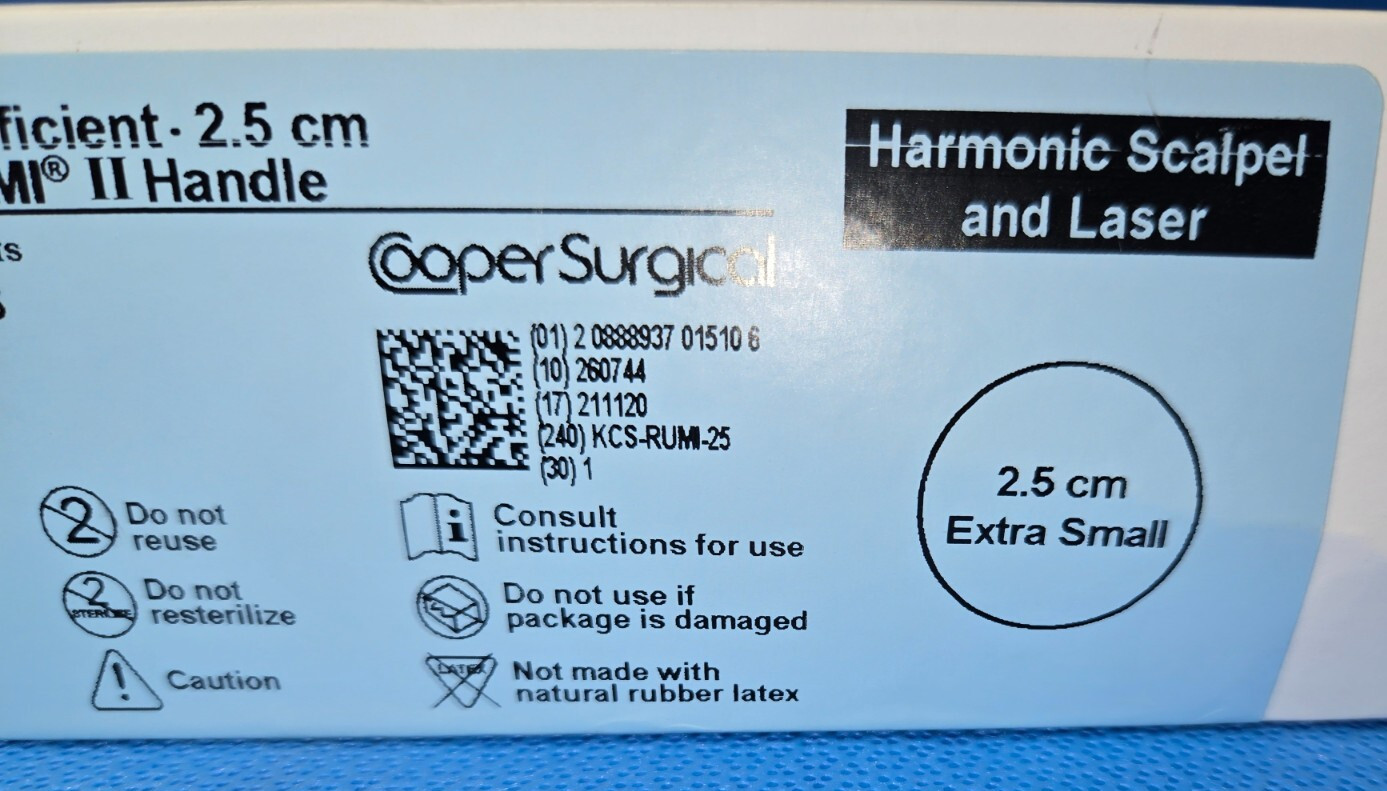 Cooper Surgical RUMI II Koh-efficient 2.5cm Extra Small KCS-RUMI-25 box of 5