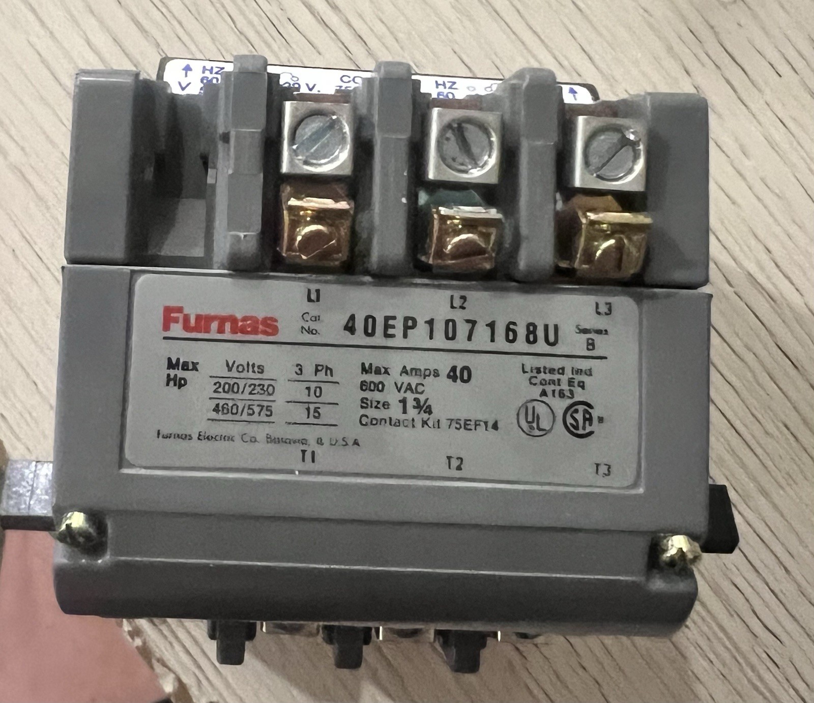 Furnas Magnetic Contractor 40EP107168U