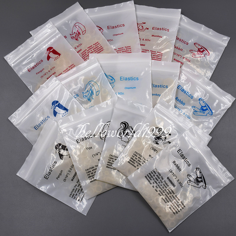 Dental Orthodontic Rubber Bands Ortho Elastics Latex Braces 15 Sizes For Choice