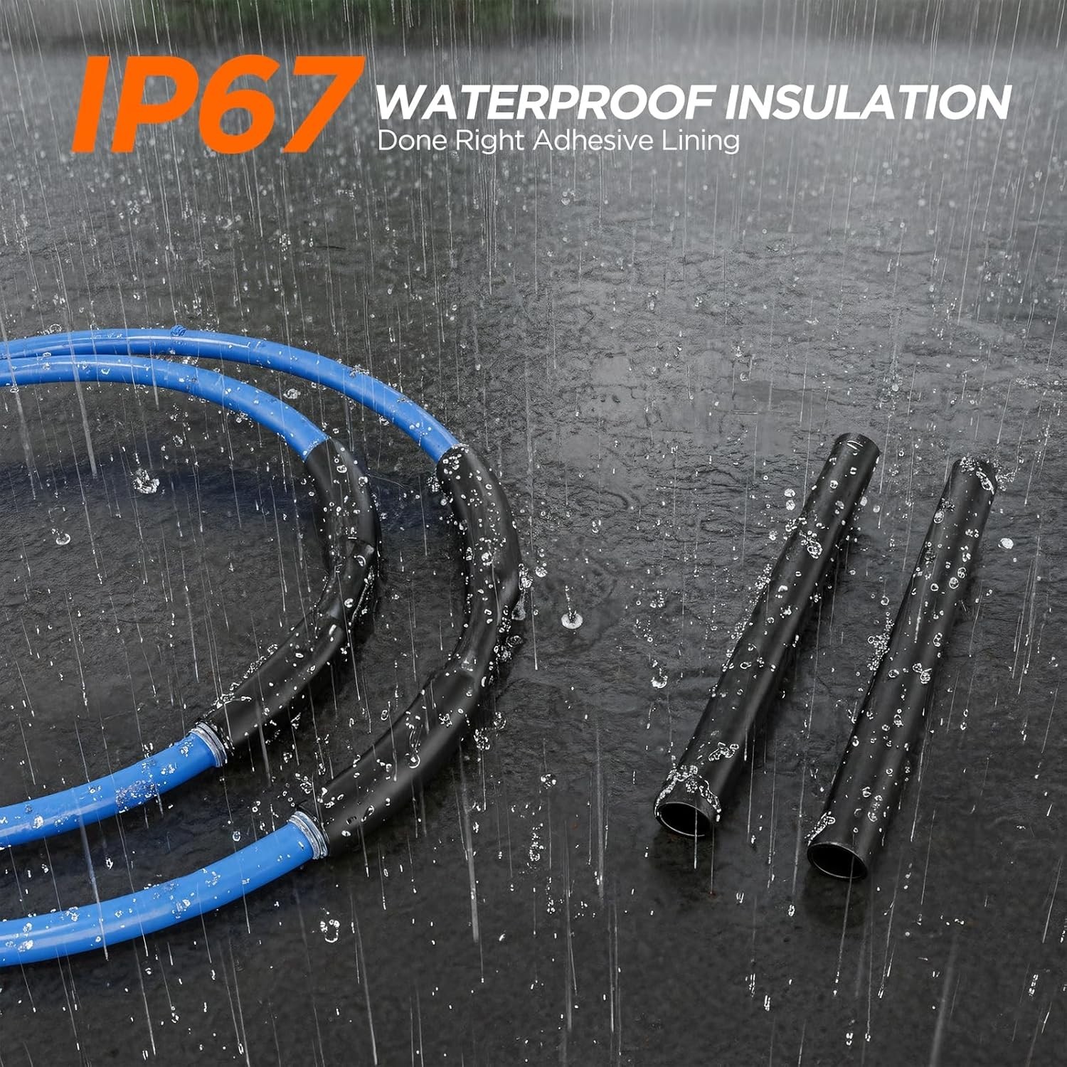 7-Size Heat Shrink Tubing Roll Kit: 4:1 Adhesive Lined, 39 Ft Marine Grade Water