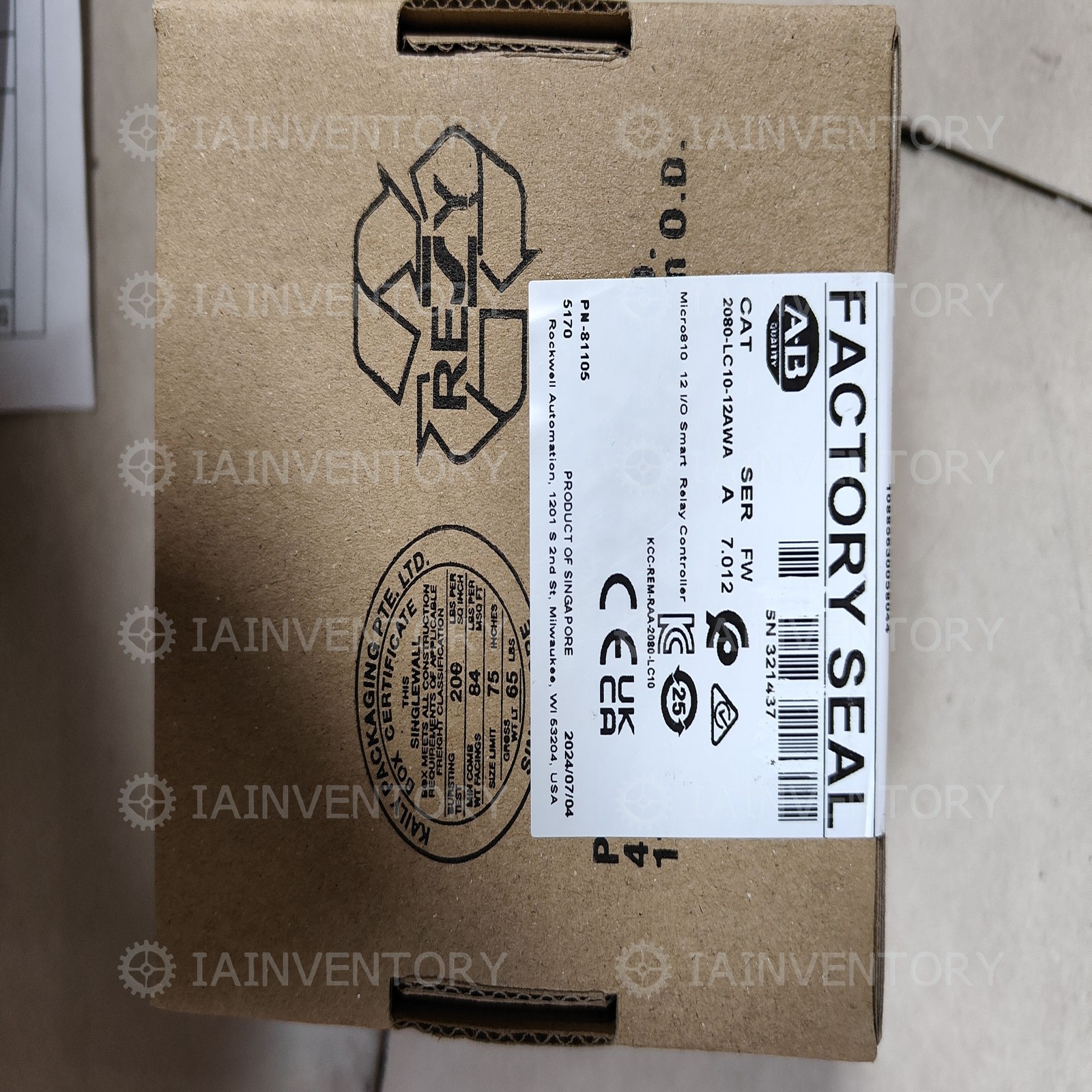 1PC New Allen-Bradley 2080-LC10-12AWA With 1 Year Warranty Free Tax