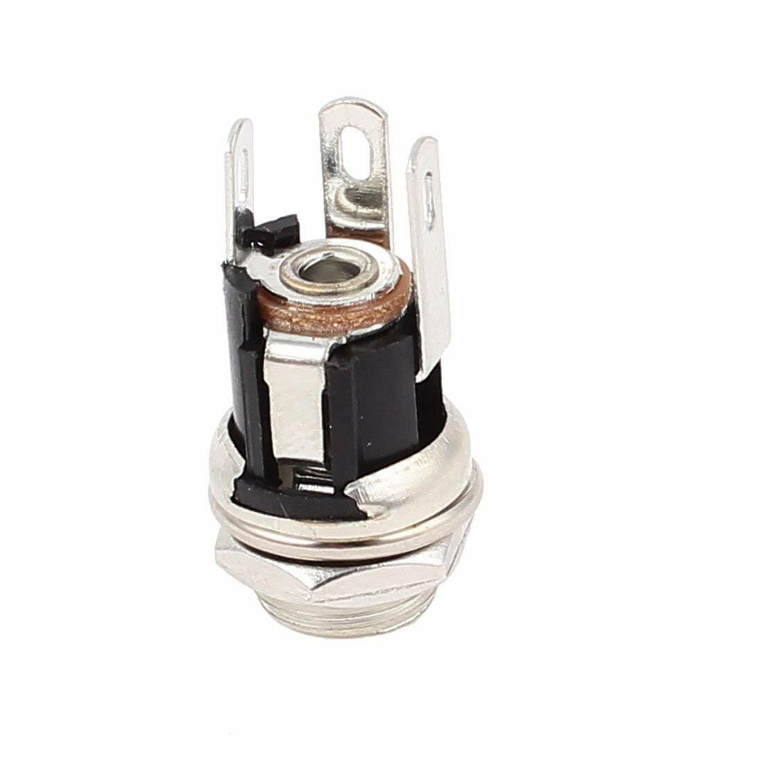 DC Power Supply Metal Jack Socket Female Panel Mount Connector 5.5 x 2.1mm