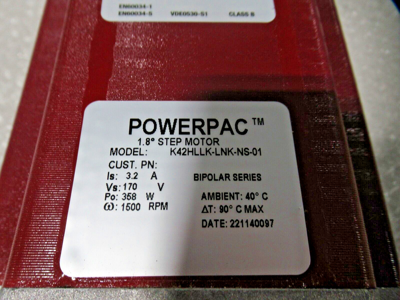 Kollmorgen Powerpac 1.8° Step Motor K42HLLK-LNK-NS-01 *FAST SHIPPING*